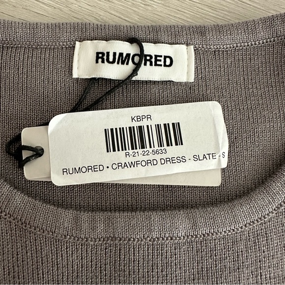 NWT Rumored Crawford Slate Grey Maxi Dress Women's Small S - Picture 6 of 9